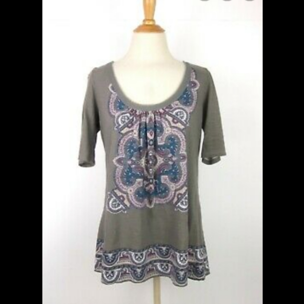 ANTHROPOLOGIE brilliant bow akemi + kin top M - Picture 2 of 11